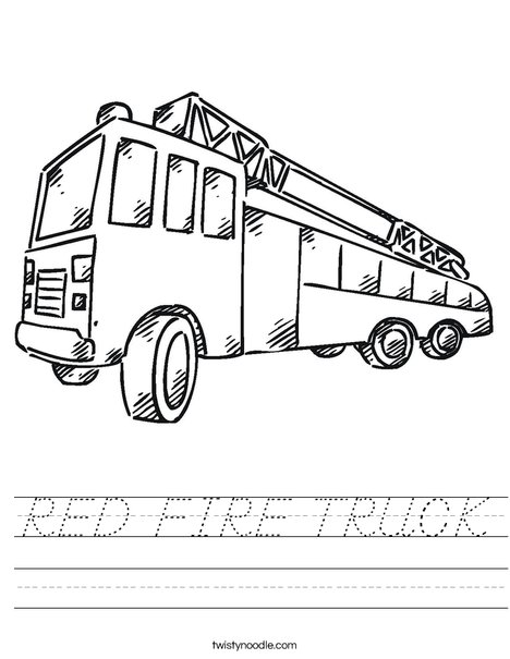 Fire Truck Worksheet