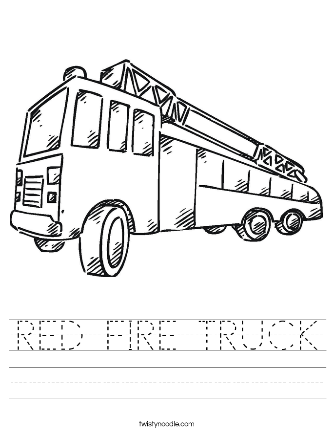 RED FIRE TRUCK Worksheet