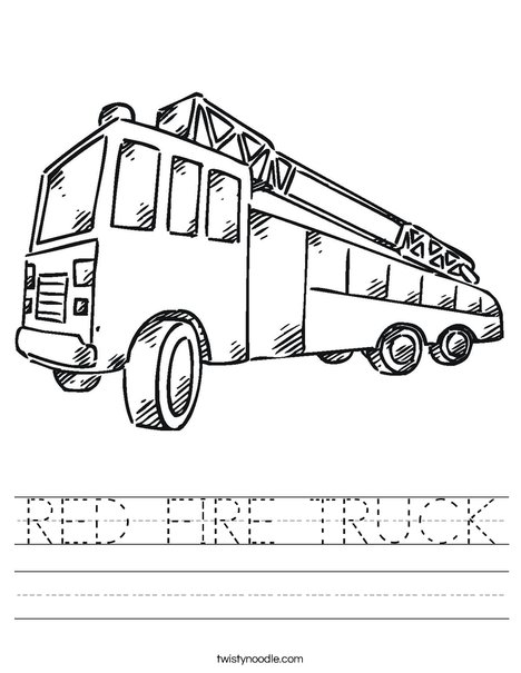 Fire Truck Worksheet