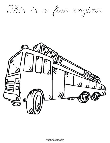 Fire Truck Coloring Page