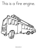 This is a fire engine.Coloring Page