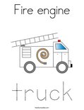 Fire engine Coloring Page