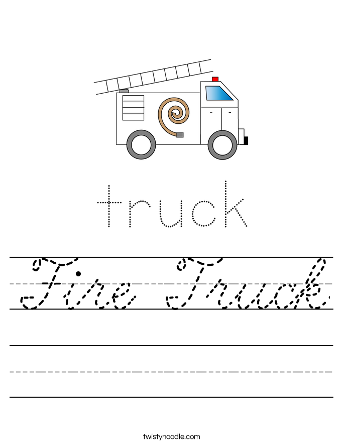 Fire Truck Worksheet