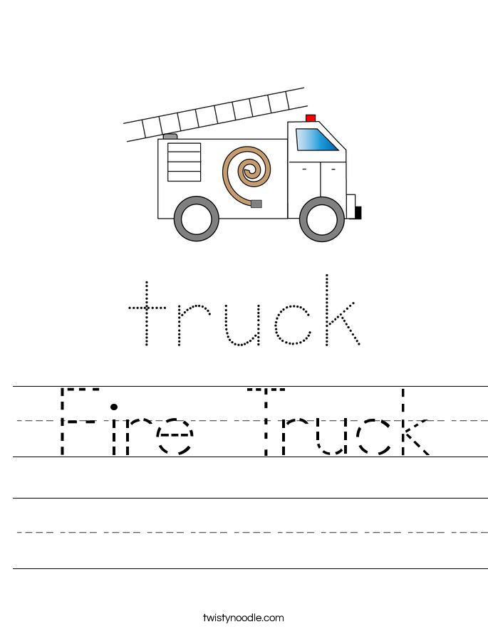 Fire Truck Worksheet