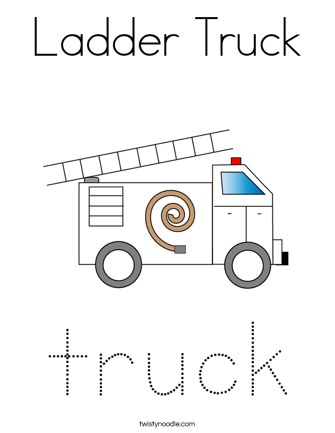 Ladder Truck Coloring Page