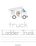 Ladder Truck Coloring Page - Twisty Noodle