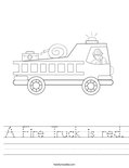 A Fire Truck is red. Worksheet