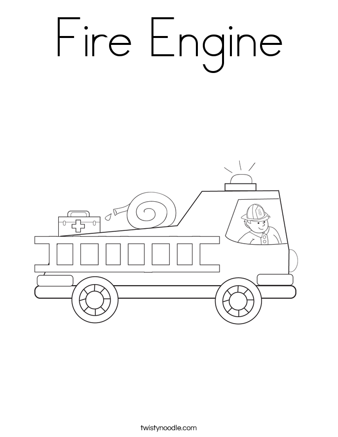 Fire Engine Coloring Page