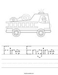 Fire Engine Worksheet