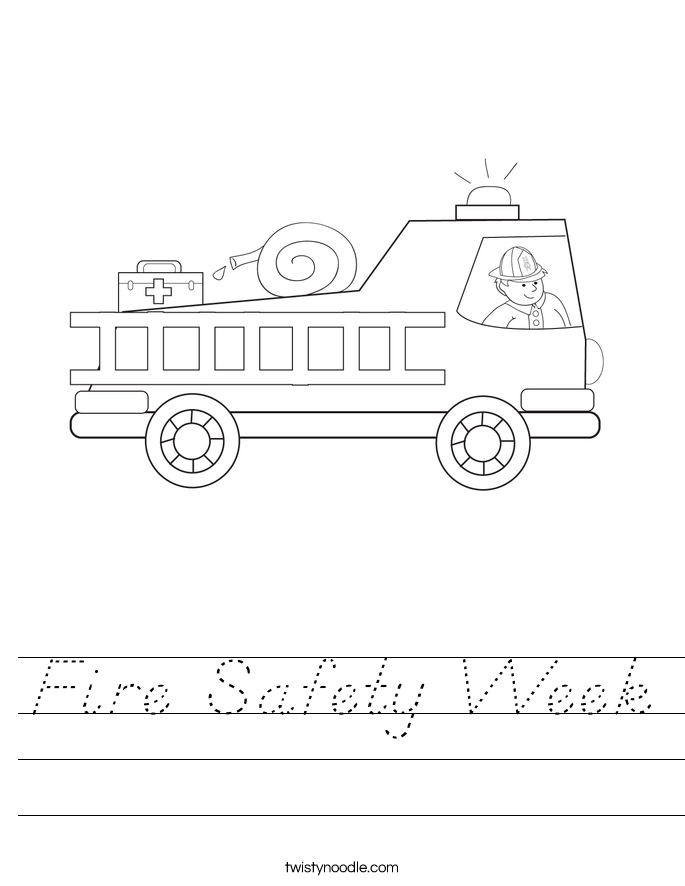 Fire Safety Week Worksheet