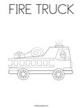 FIRE TRUCK Coloring Page