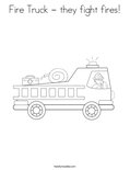 Fire Truck - they fight fires! Coloring Page
