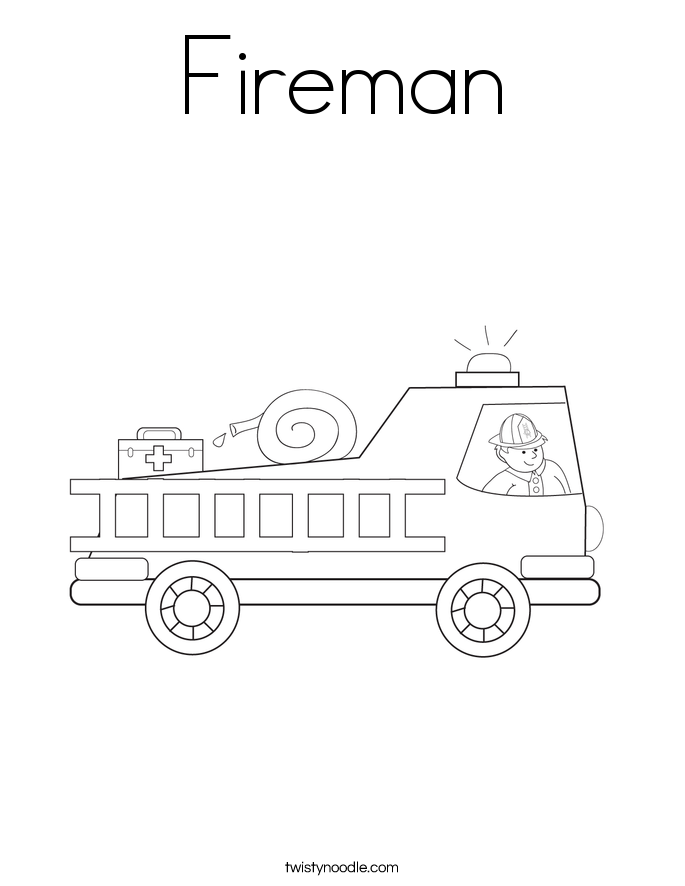 Fireman Coloring Page