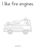 I like fire engines.Coloring Page