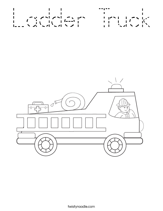 Ladder Truck Coloring Page