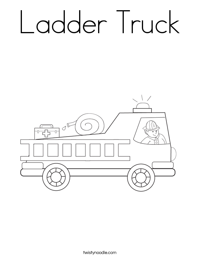 Ladder Truck Coloring Page