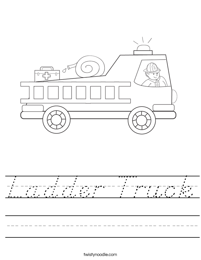 Ladder Truck Worksheet