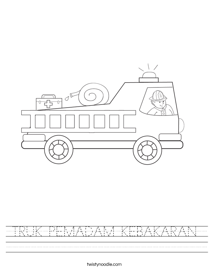 TRUK PEMADAM KEBAKARAN Worksheet