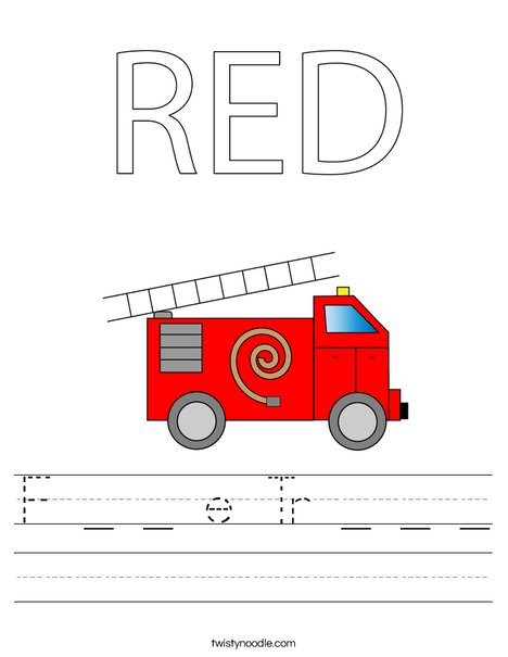 Old Fashioned Fire Truck Worksheet