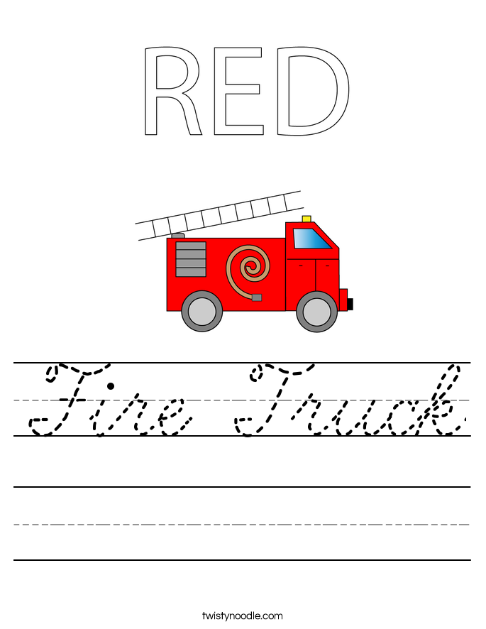 Fire Truck Worksheet