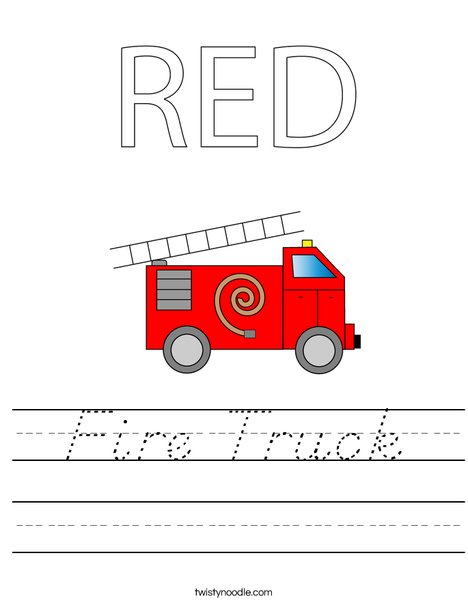 Old Fashioned Fire Truck Worksheet