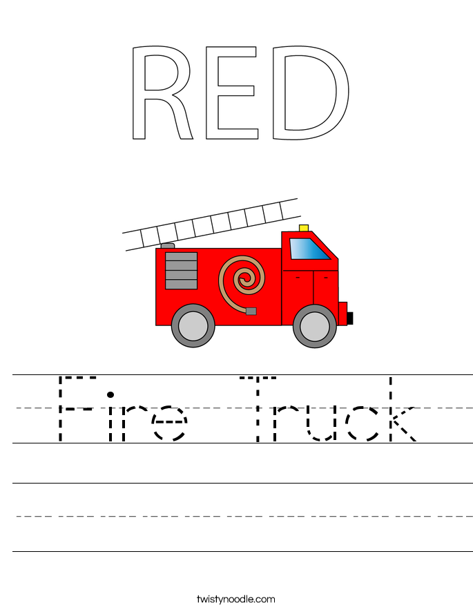Fire Truck Worksheet