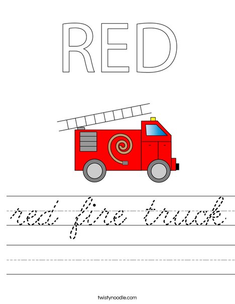 Old Fashioned Fire Truck Worksheet