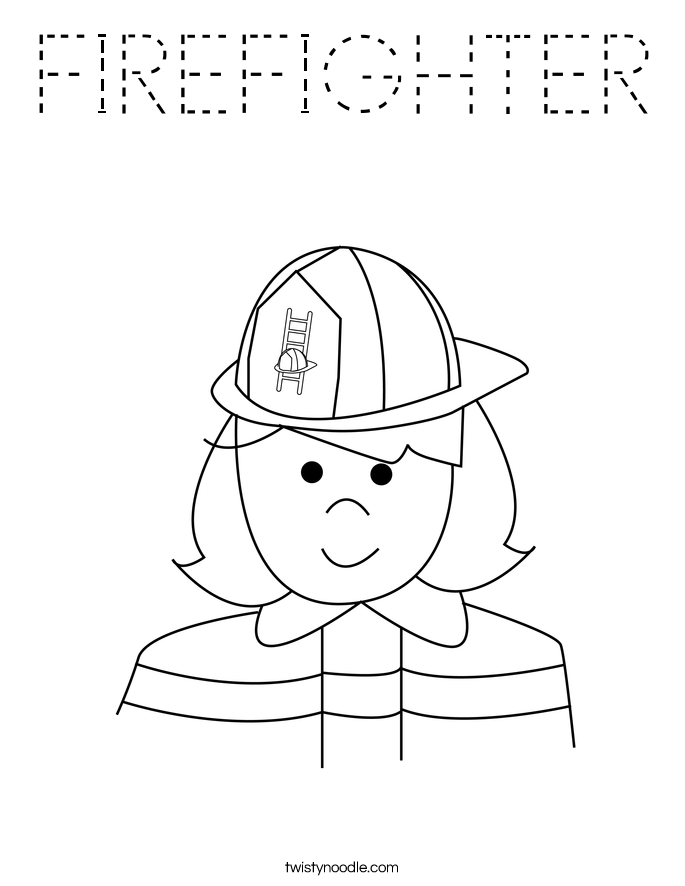 FIREFIGHTER Coloring Page