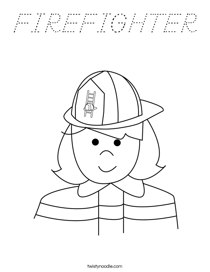 FIREFIGHTER Coloring Page