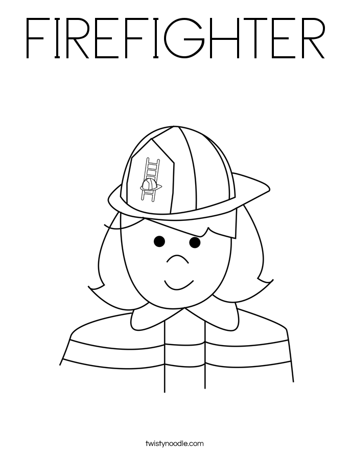 FIREFIGHTER Coloring Page
