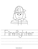 Firefighter Handwriting Sheet