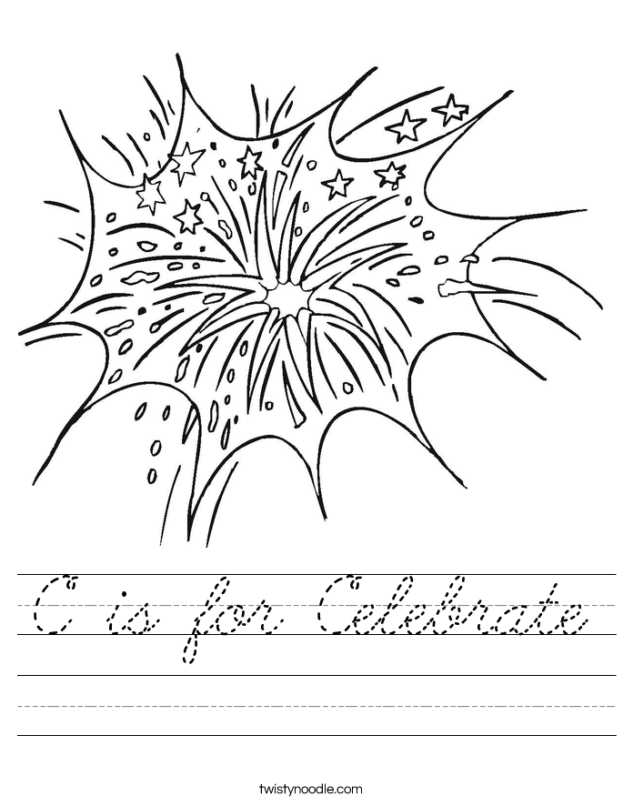 C is for Celebrate Worksheet