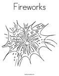 Fireworks Coloring Page