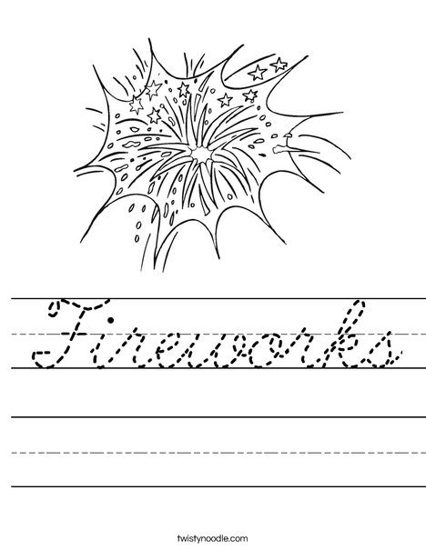 Fireworks in the Sky Worksheet