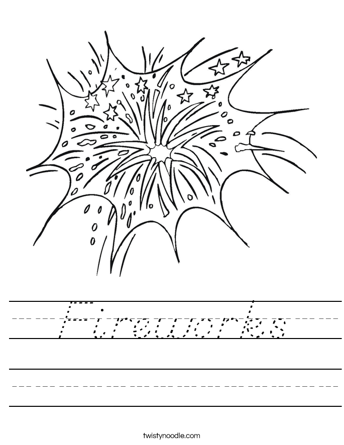 Fireworks Worksheet