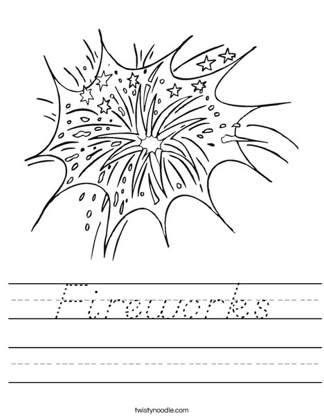 Fireworks in the Sky Worksheet