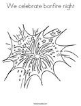 We celebrate bonfire night Coloring Page