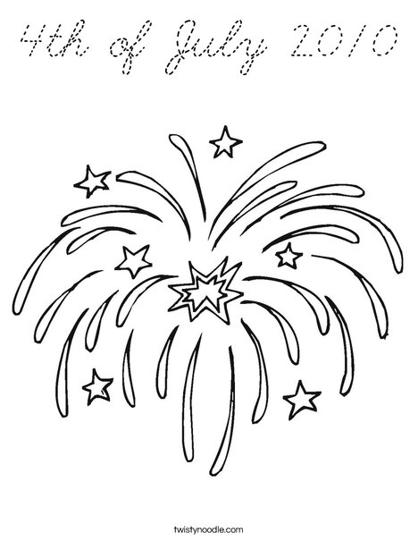 Fireworks Coloring Page