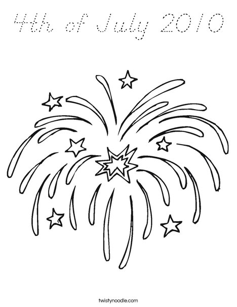 Fireworks Coloring Page