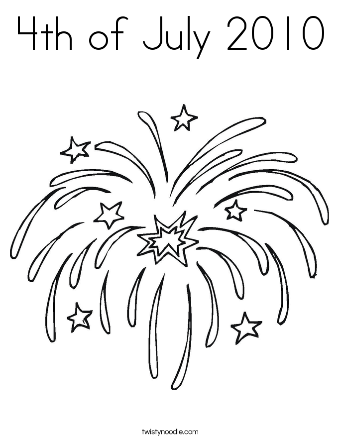 4th of July 2010 Coloring Page