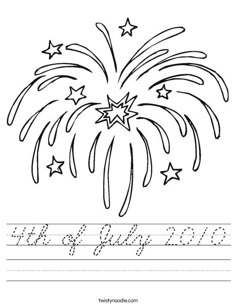 Fireworks Worksheet