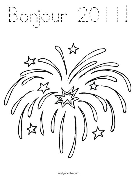 Fireworks Coloring Page
