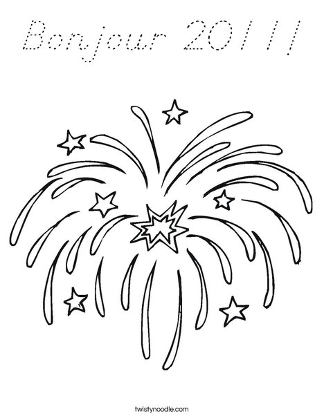 Fireworks Coloring Page