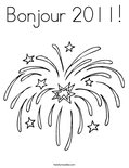 Bonjour 2011! Coloring Page