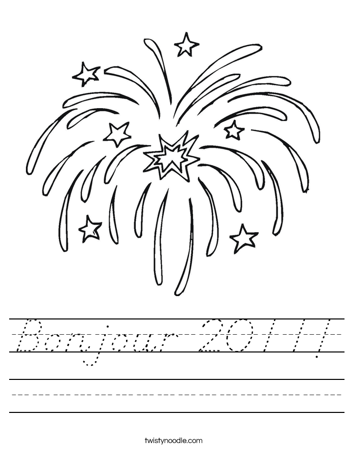 Bonjour 2011! Worksheet