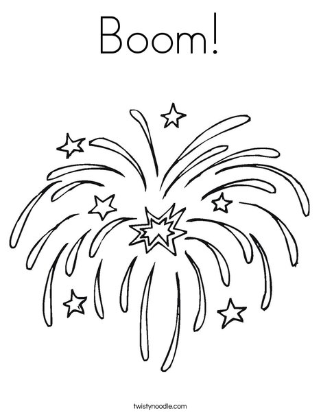 Fireworks Coloring Page