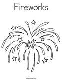 Fireworks Coloring Page