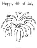 Happy 4th of July!Coloring Page
