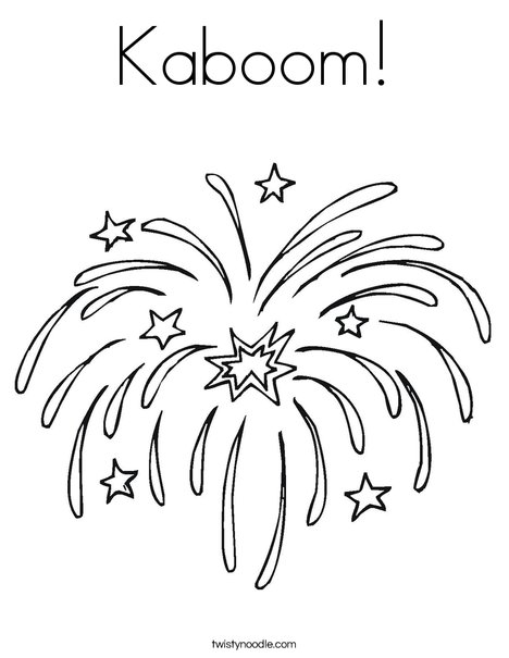 Fireworks Coloring Page