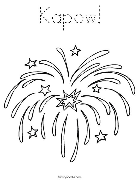 Fireworks Coloring Page